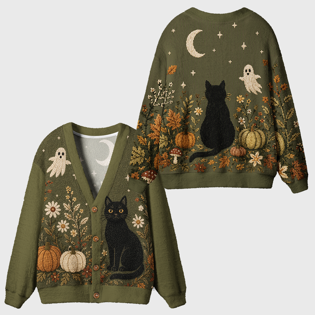 Vintage Christmas Knit Cardigan Sweaters-boldoversize