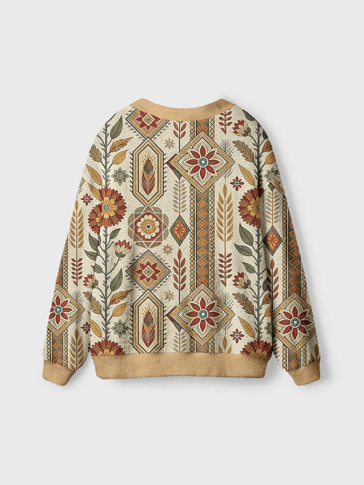 Vintage Subtle Resist Cat Cardigan Sweaters-boldoversize
