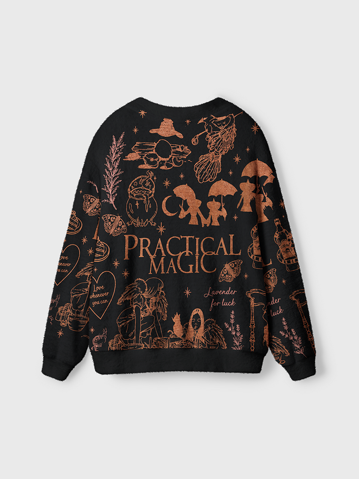 Vintage Vintage Witch Practical Magic Cardigan Sweaters-boldoversize