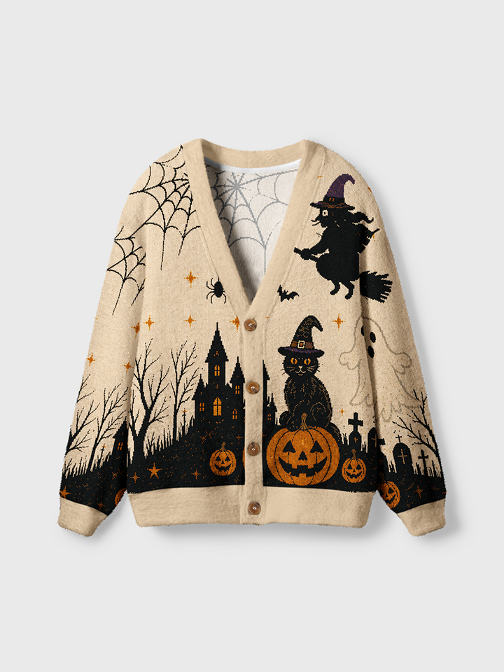 Vintage Halloween Cardigan Sweaters-boldoversize