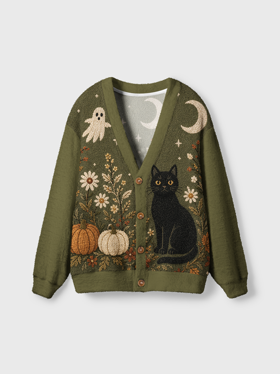 Vintage Christmas Knit Cardigan Sweaters-boldoversize