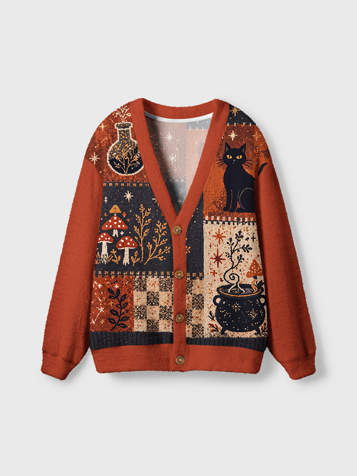 Vintage Christmas Knit Cardigan Sweaters-boldoversize