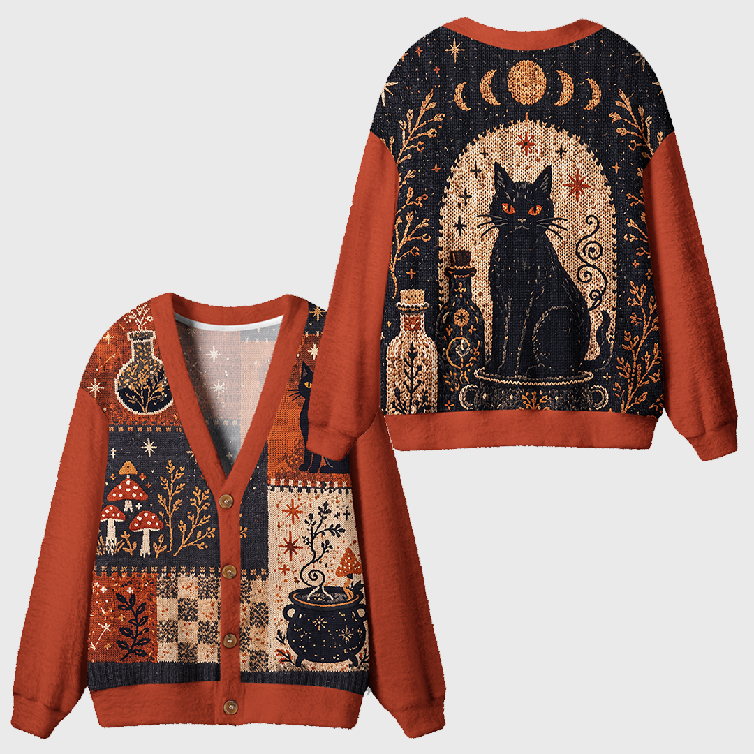 Vintage Christmas Knit Cardigan Sweaters-boldoversize