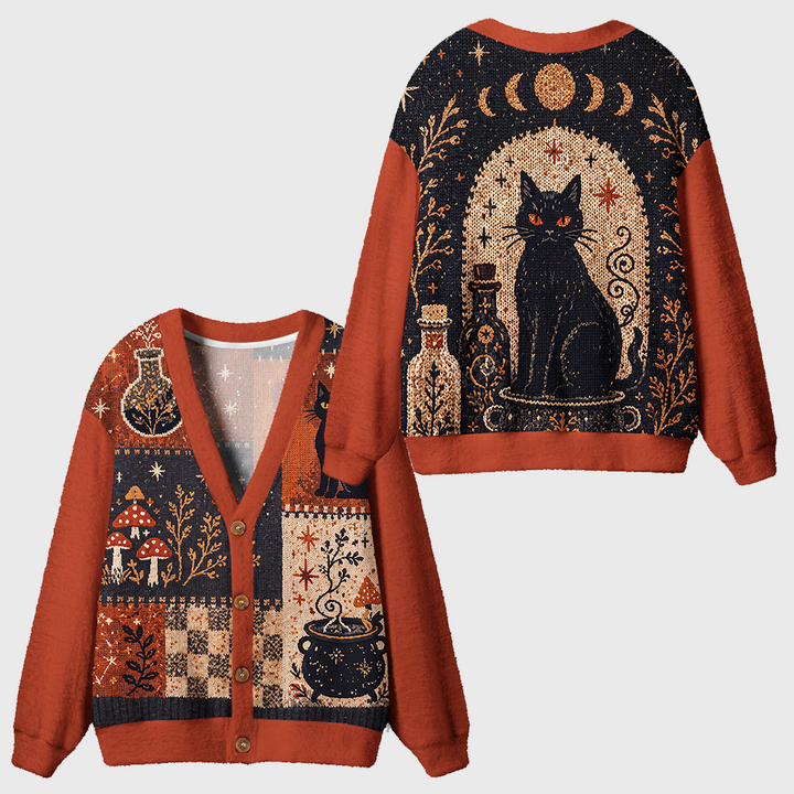 Vintage Christmas Knit Cardigan Sweaters-boldoversize