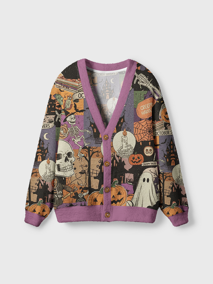 Vintage Christmas Knit Cardigan Sweaters-boldoversize